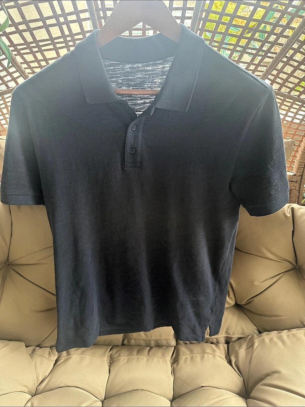 Vince Men'Small Cotton Polo in blue Size Small